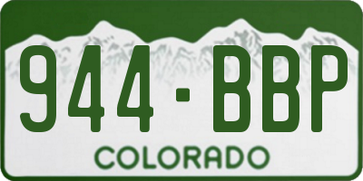 CO license plate 944BBP