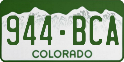 CO license plate 944BCA