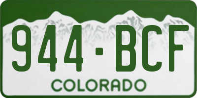 CO license plate 944BCF