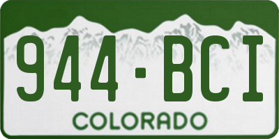 CO license plate 944BCI