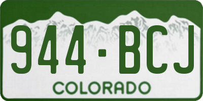 CO license plate 944BCJ
