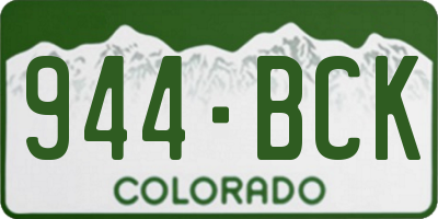 CO license plate 944BCK