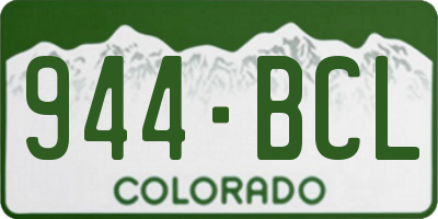 CO license plate 944BCL