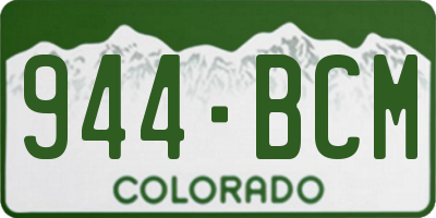 CO license plate 944BCM