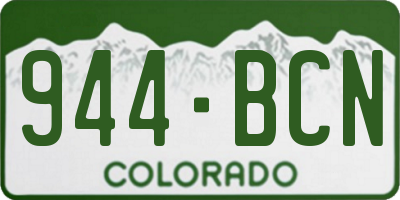 CO license plate 944BCN