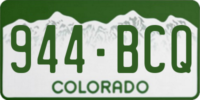 CO license plate 944BCQ