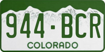 CO license plate 944BCR