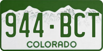 CO license plate 944BCT