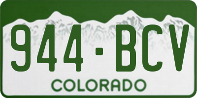 CO license plate 944BCV