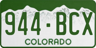 CO license plate 944BCX