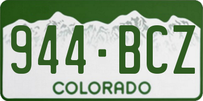 CO license plate 944BCZ