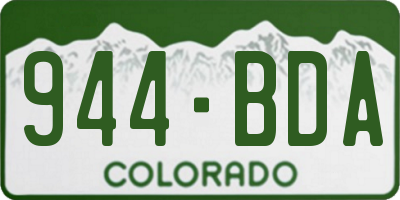 CO license plate 944BDA