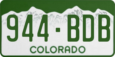 CO license plate 944BDB