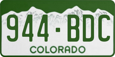 CO license plate 944BDC