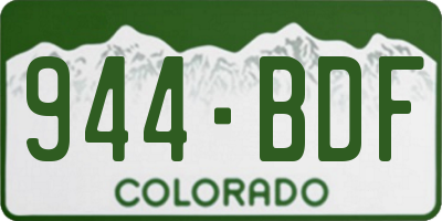 CO license plate 944BDF