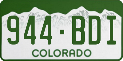CO license plate 944BDI