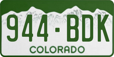 CO license plate 944BDK