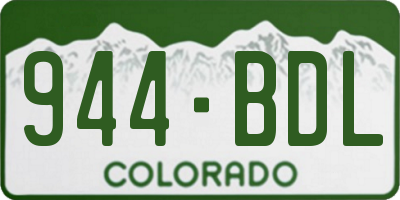 CO license plate 944BDL