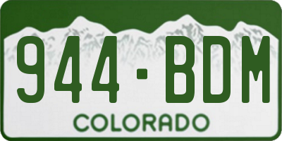 CO license plate 944BDM