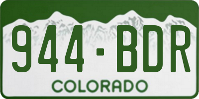 CO license plate 944BDR