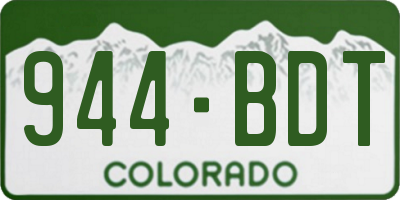 CO license plate 944BDT