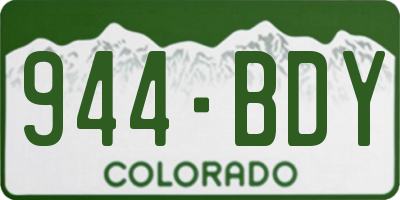 CO license plate 944BDY