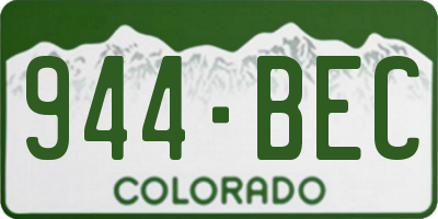 CO license plate 944BEC
