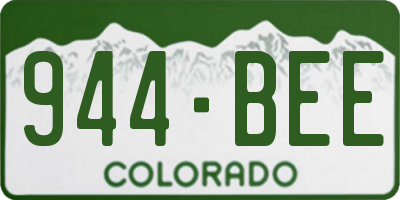 CO license plate 944BEE