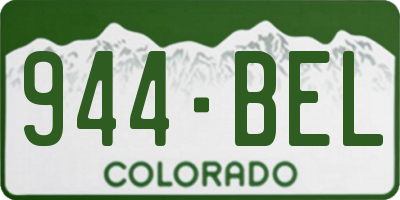 CO license plate 944BEL