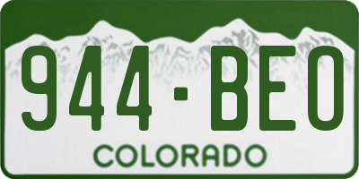 CO license plate 944BEO
