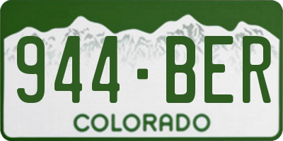 CO license plate 944BER