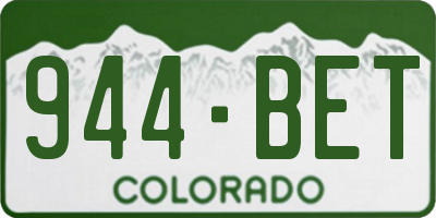 CO license plate 944BET
