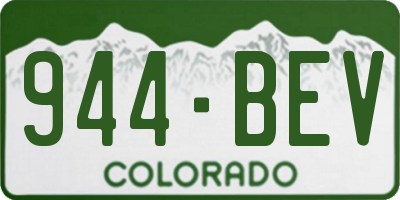 CO license plate 944BEV