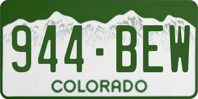 CO license plate 944BEW