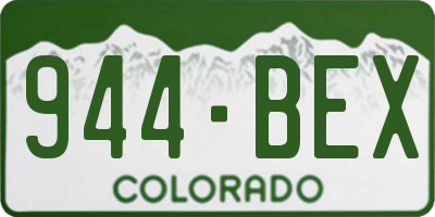 CO license plate 944BEX