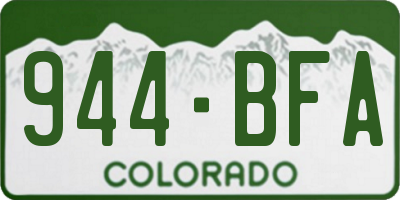 CO license plate 944BFA