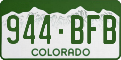 CO license plate 944BFB
