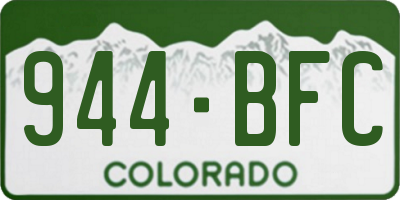 CO license plate 944BFC