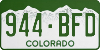 CO license plate 944BFD