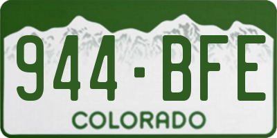 CO license plate 944BFE