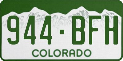 CO license plate 944BFH