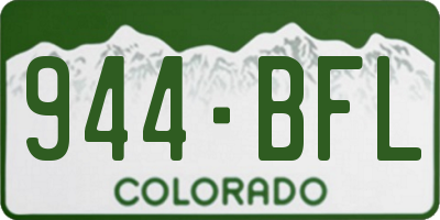 CO license plate 944BFL
