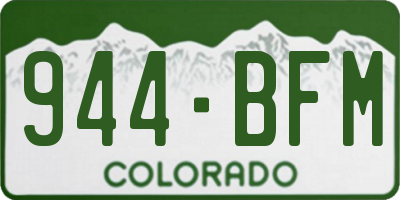 CO license plate 944BFM
