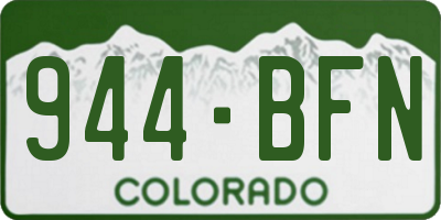 CO license plate 944BFN