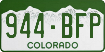 CO license plate 944BFP