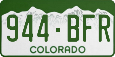 CO license plate 944BFR