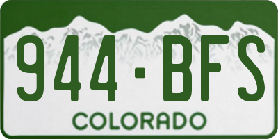 CO license plate 944BFS