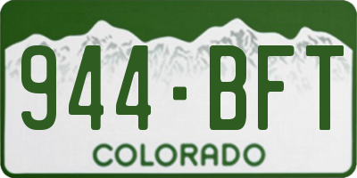 CO license plate 944BFT