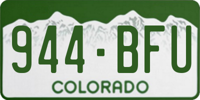 CO license plate 944BFU