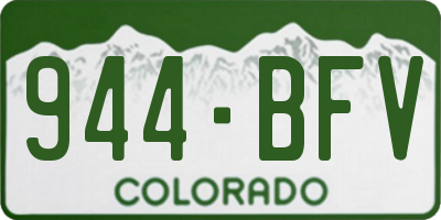 CO license plate 944BFV